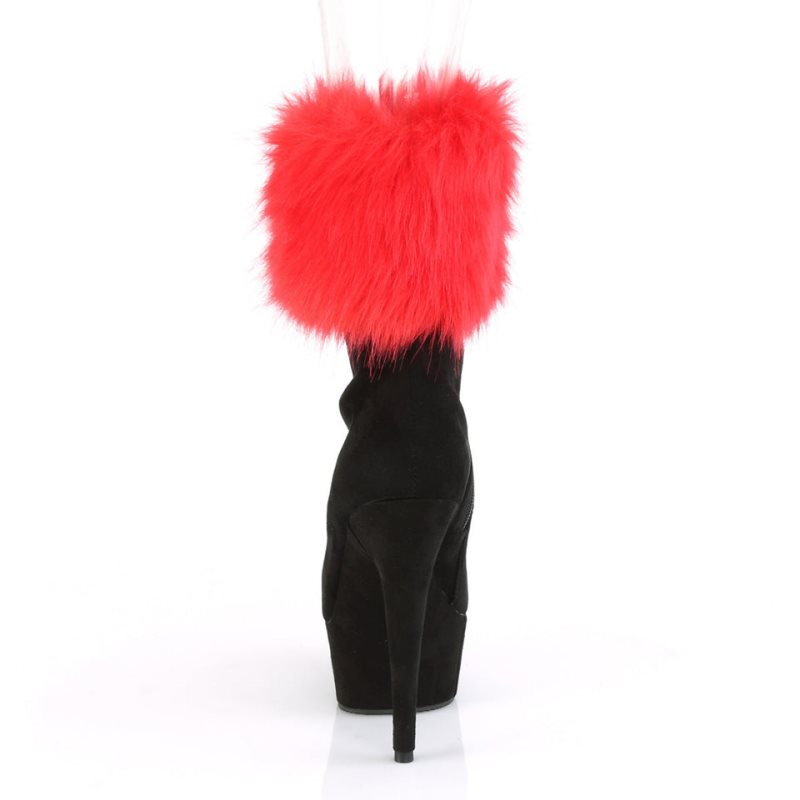 Pleaser Delight-1000 Suede Laarzen Dames Zwart | TJSEY-BE