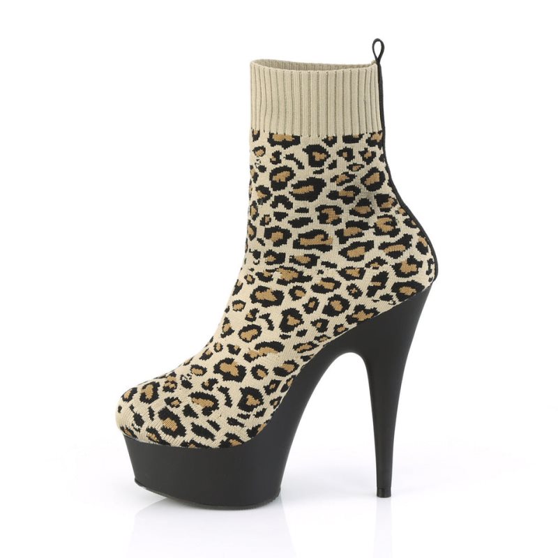 Pleaser Delight-1002LP Laarzen Dames Bruin Zwart | KTISJ-BE