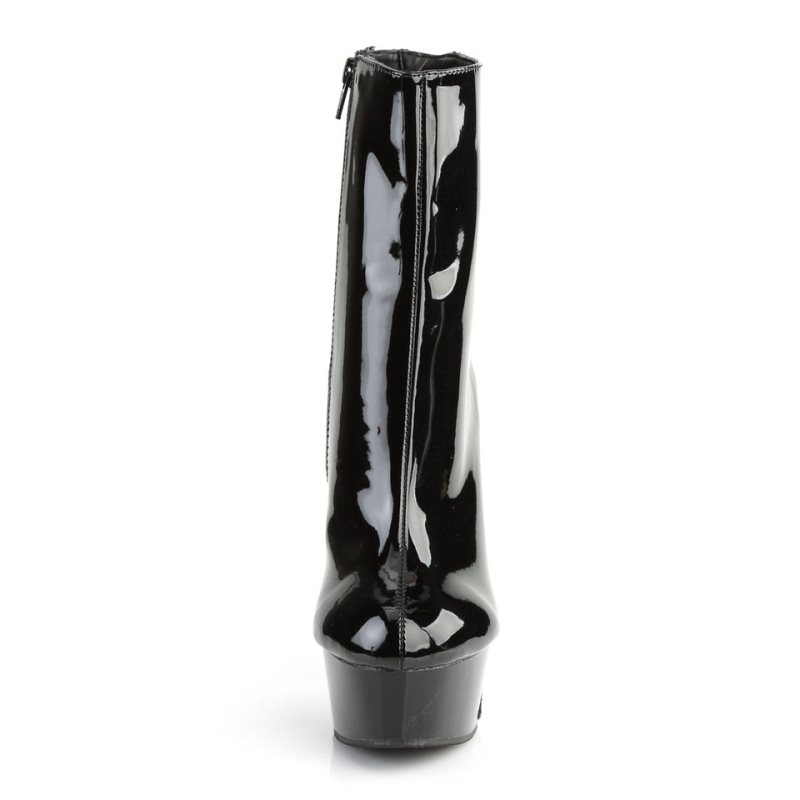 Pleaser Delight-1010 Laarzen Dames Rood Zwart | HSYRE-BE