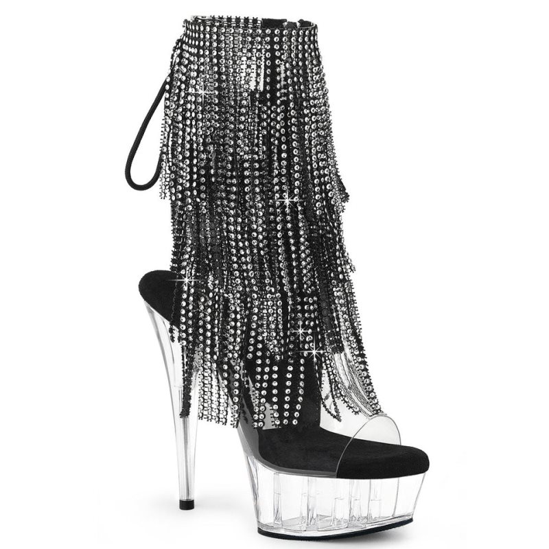 Pleaser Delight-1017RSF Laarzen Dames Zwart | BEUCN-BE