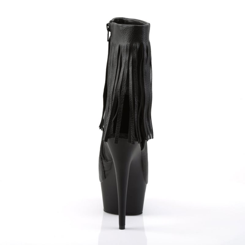Pleaser Delight-1019 Vegan Leather Laarzen Dames Zwart | OJEZS-BE