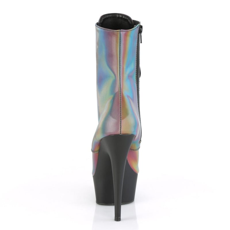Pleaser Delight-1020REFL Laarzen Dames Gekleurd Zwart | AKSLC-BE
