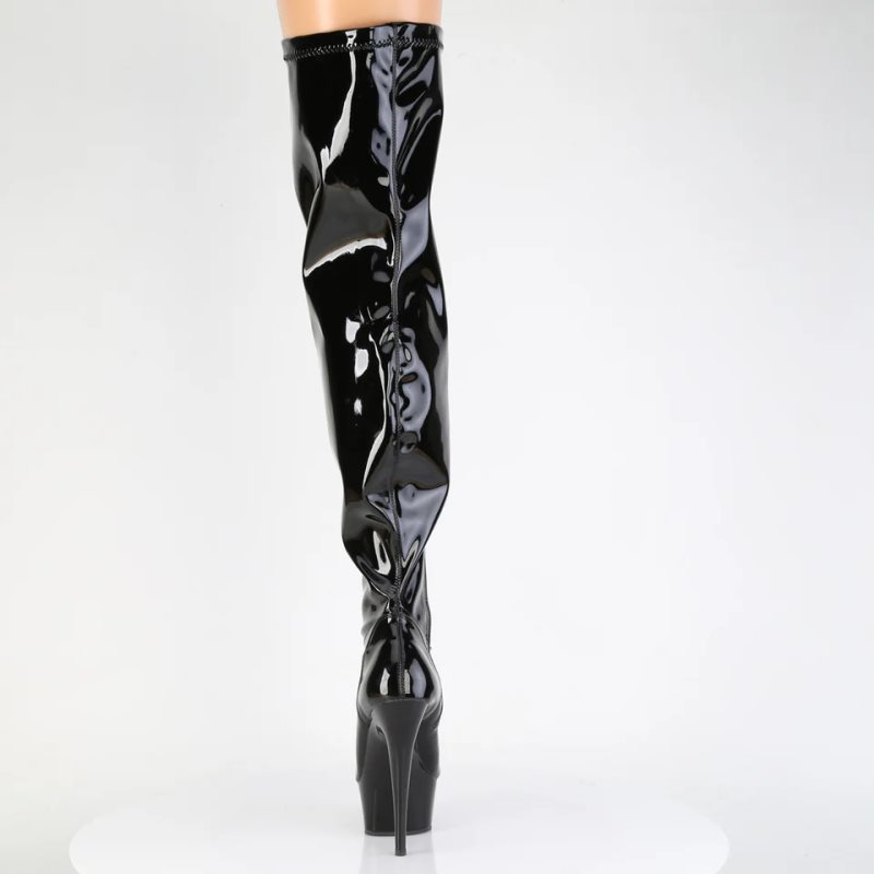 Pleaser Delight-3000WCF Hoge Hakken Dames Zwart | WJVGA-BE