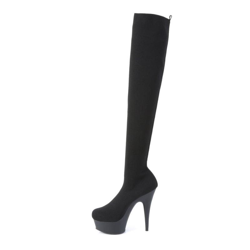Pleaser Delight-3002-1 Hoge Hakken Dames Zwart | UATYO-BE