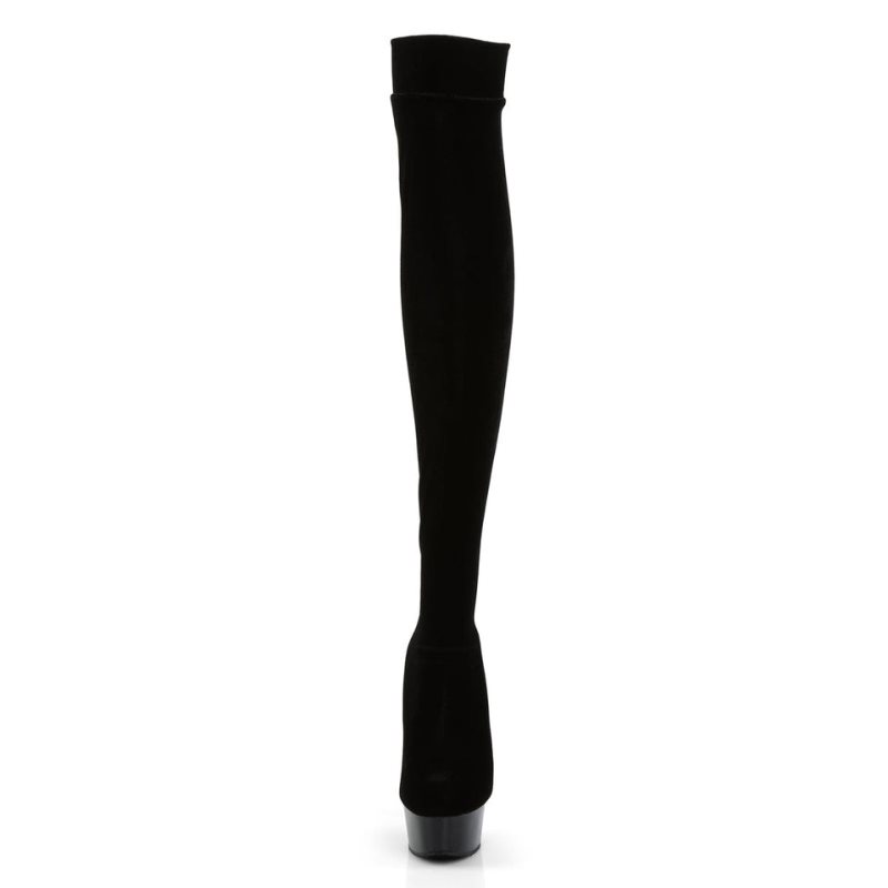 Pleaser Delight-3002 Hoge Hakken Dames Zwart | FVKWS-BE