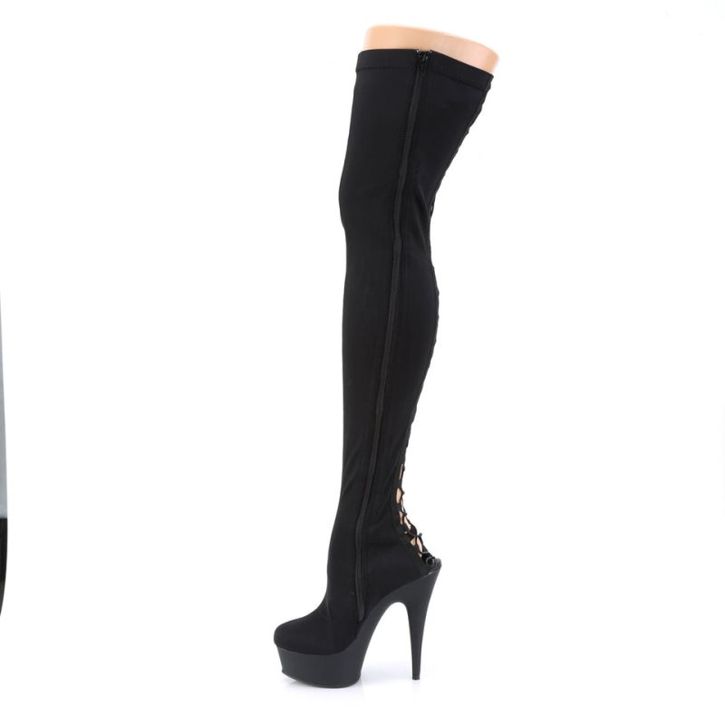 Pleaser Delight-3003 Hoge Hakken Dames Zwart | JWSZM-BE