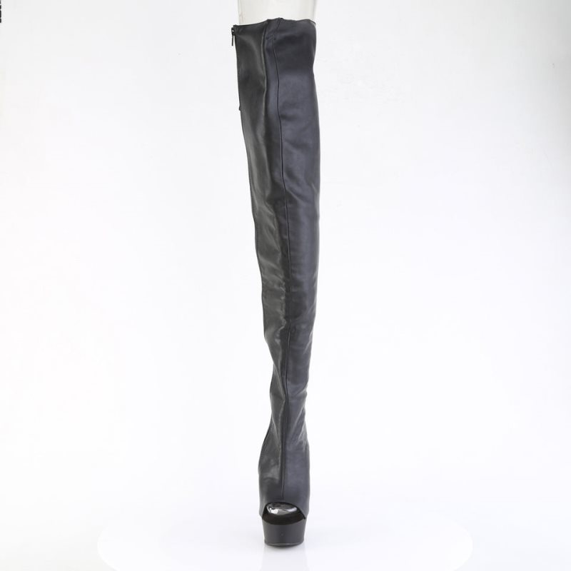 Pleaser Delight-4019 Vegan Leather Hoge Hakken Dames Zwart | VGDYB-BE