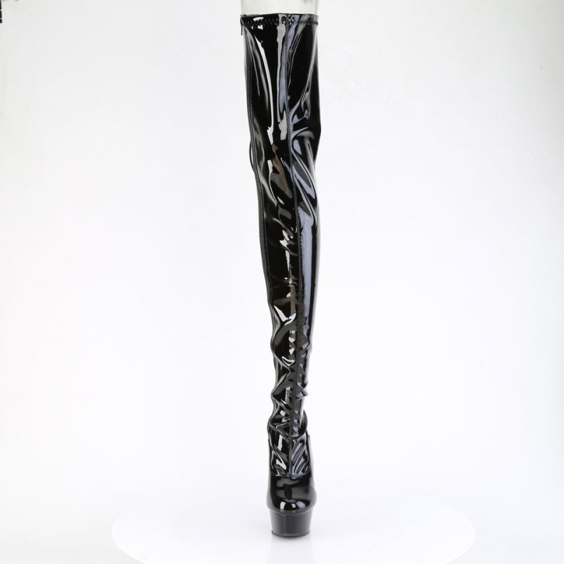 Pleaser Delight-4063 Hoge Hakken Dames Zwart | FXSLJ-BE