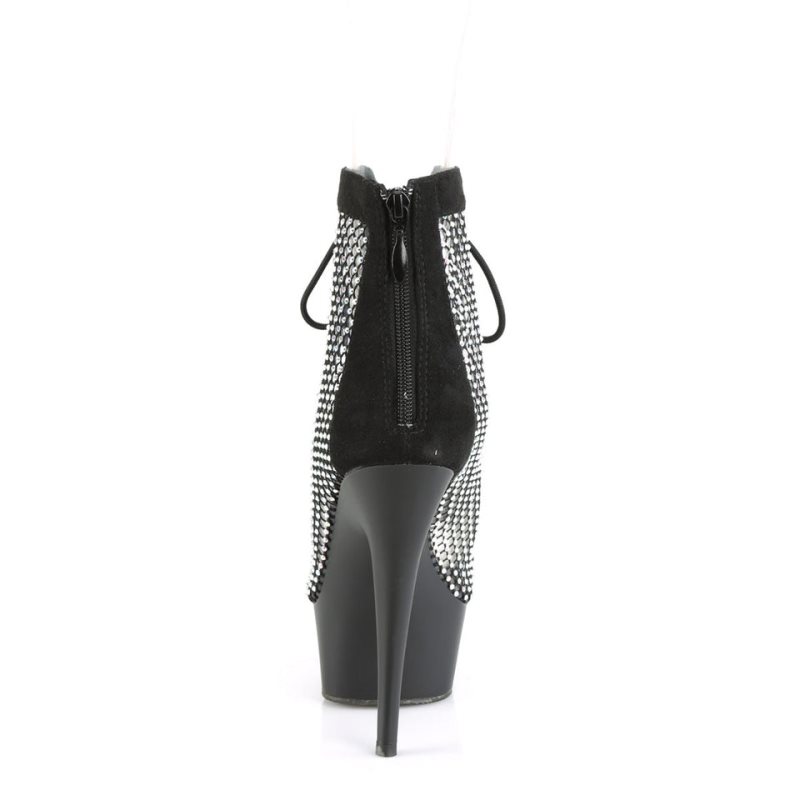 Pleaser Delight-600-33RM Suede Laarzen Dames Zwart | HANKO-BE