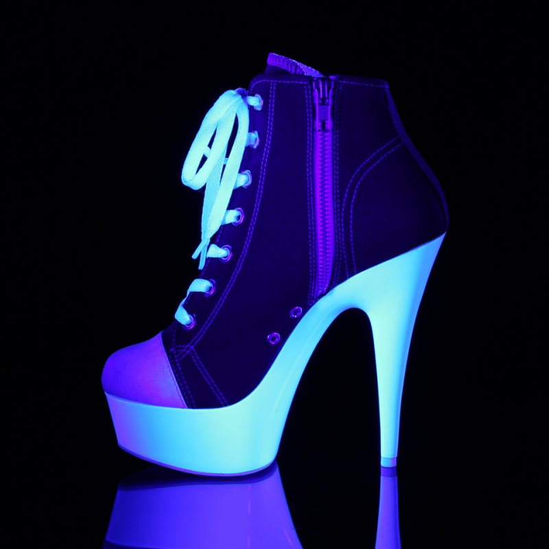 Pleaser Delight-600SK-02 Laarzen Dames Rood Wit | KFGPO-BE