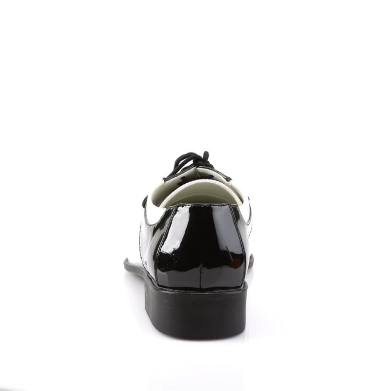 Pleaser Disco-18 Derby Schoenen Heren Zwart Wit | LECJZ-BE