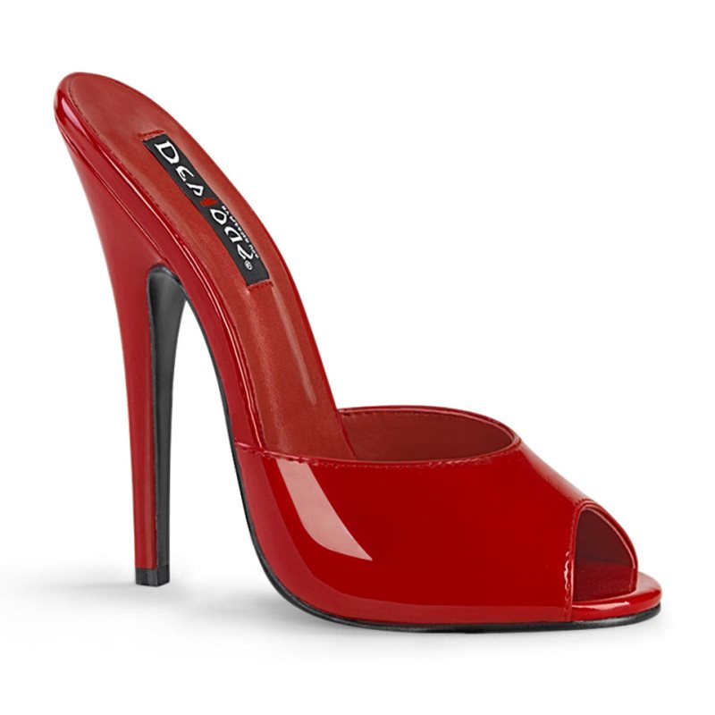 Pleaser Domina-101 Mules Dames Rood | EXLHC-BE