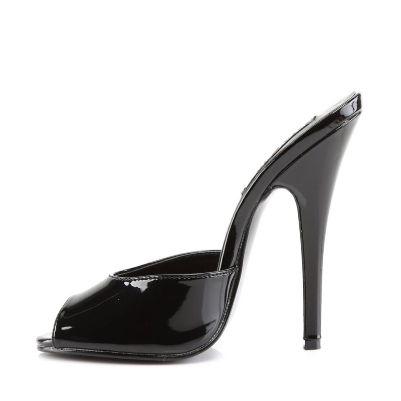 Pleaser Domina-101 Mules Dames Zwart | KPOUB-BE