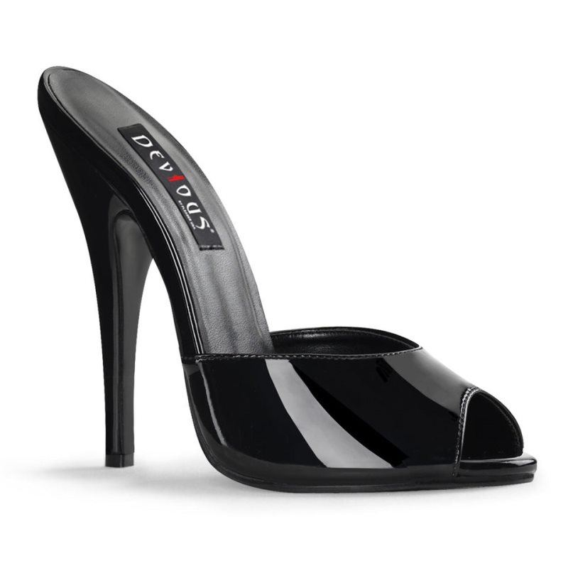 Pleaser Domina-101 Mules Dames Zwart | KPOUB-BE