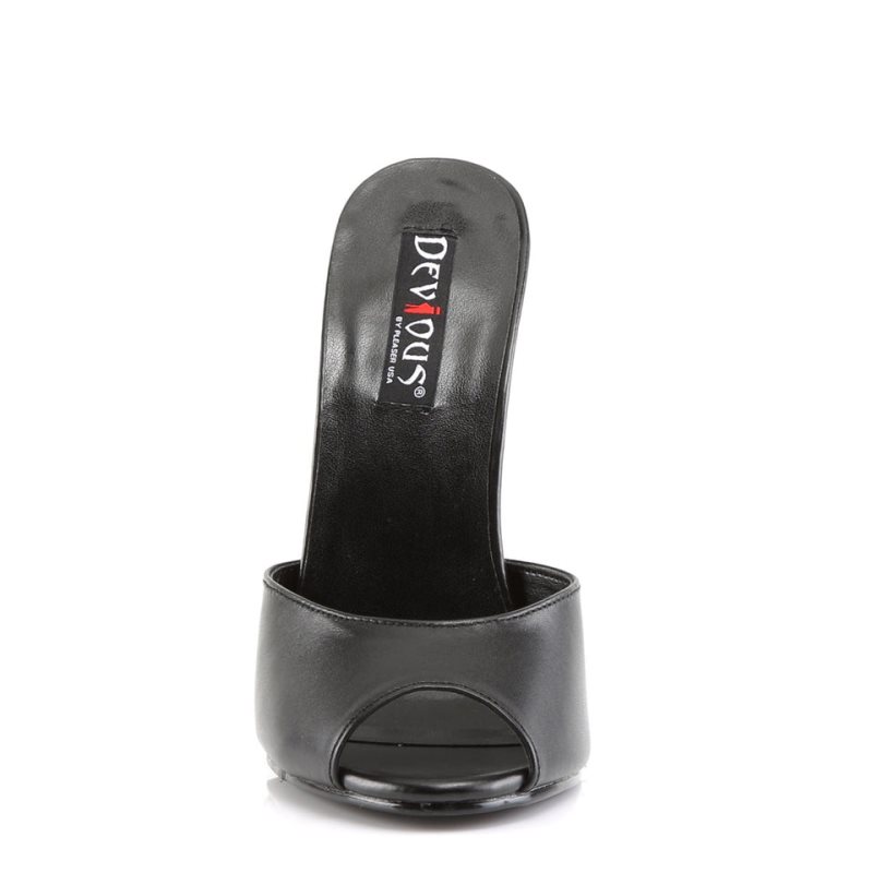 Pleaser Domina-101 Mules Dames Zwart | VKJUS-BE