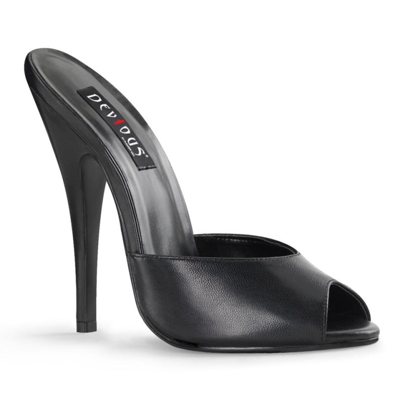 Pleaser Domina-101 Mules Dames Zwart | VKJUS-BE
