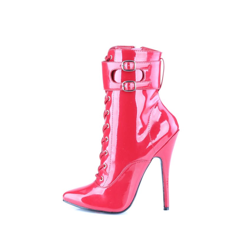 Pleaser Domina-1023 Laarzen Dames Rood | JIDLV-BE