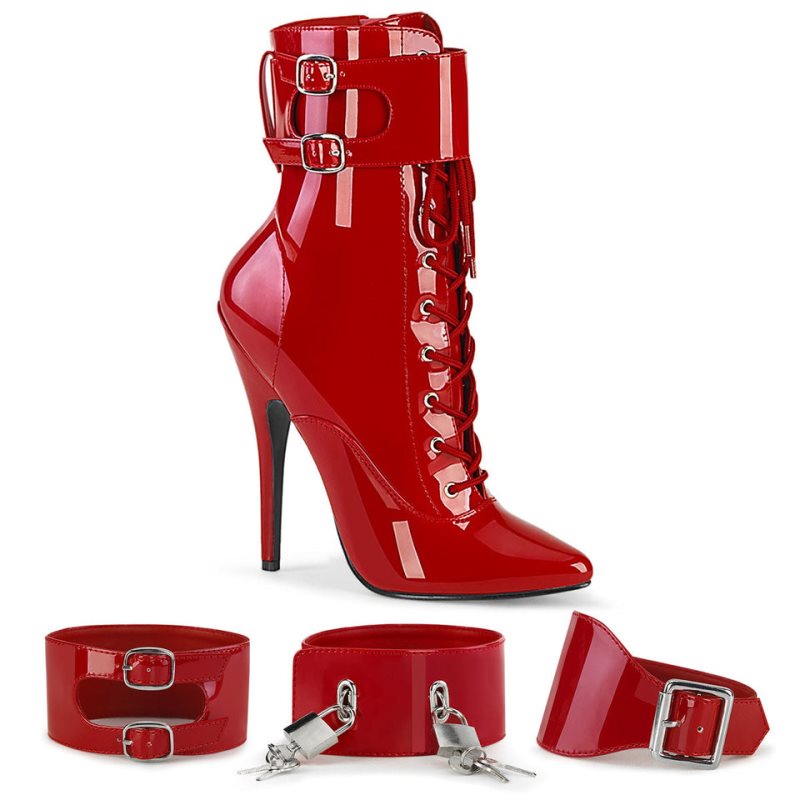 Pleaser Domina-1023 Laarzen Dames Rood | JIDLV-BE