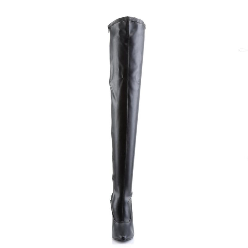 Pleaser Domina-3000 Vegan Leather Hoge Hakken Dames Zwart | VFJEG-BE