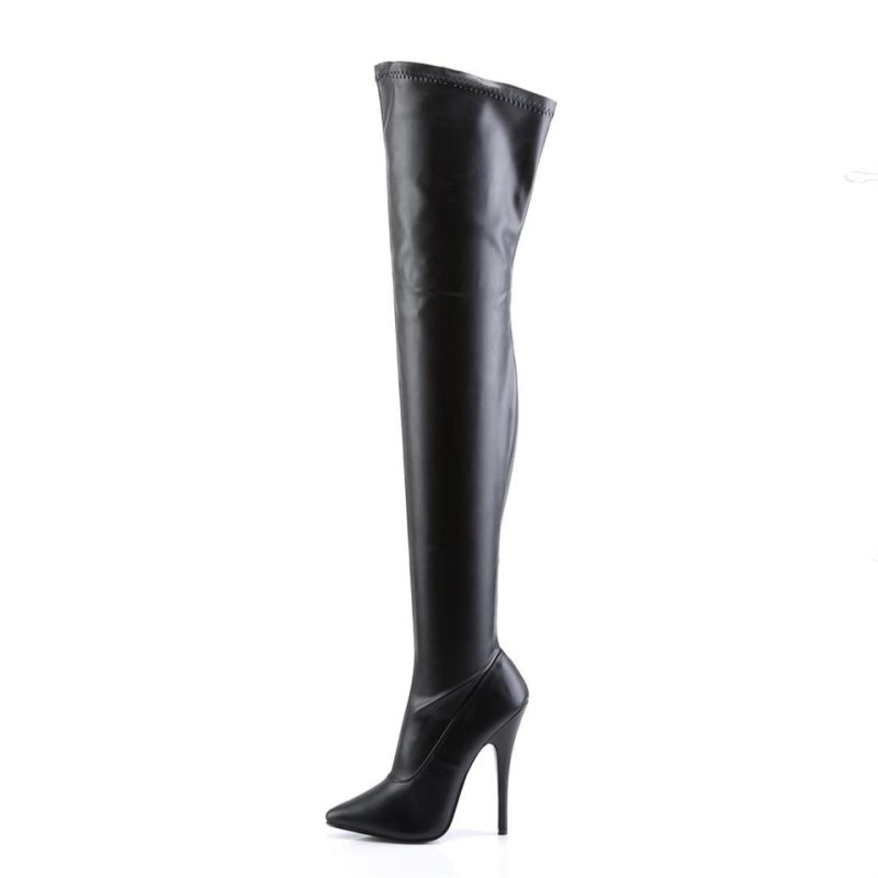 Pleaser Domina-3000 Vegan Leather Hoge Hakken Dames Zwart | VFJEG-BE