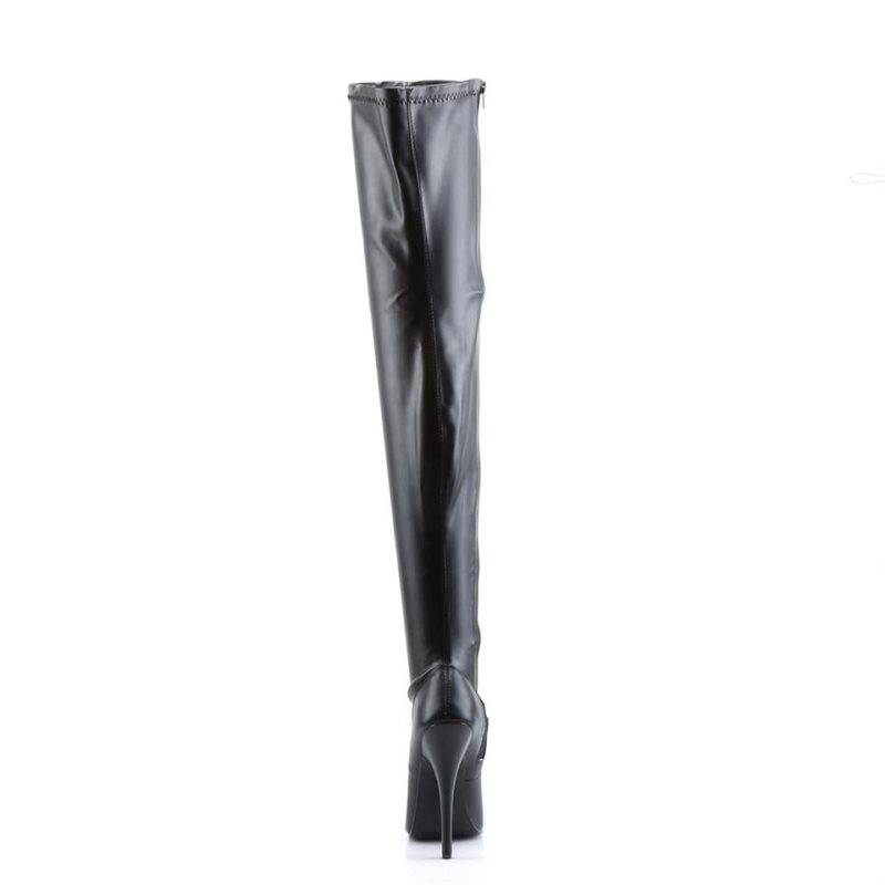 Pleaser Domina-3000 Vegan Leather Hoge Hakken Dames Zwart | VFJEG-BE