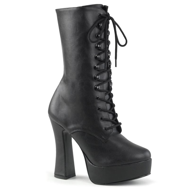 Pleaser Electra-1020 Vegan Leather Laarzen Dames Zwart | JZUFB-BE