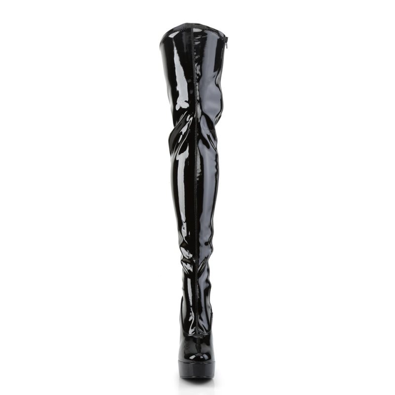 Pleaser Electra-3000Z Hoge Hakken Dames Zwart | PZOXC-BE