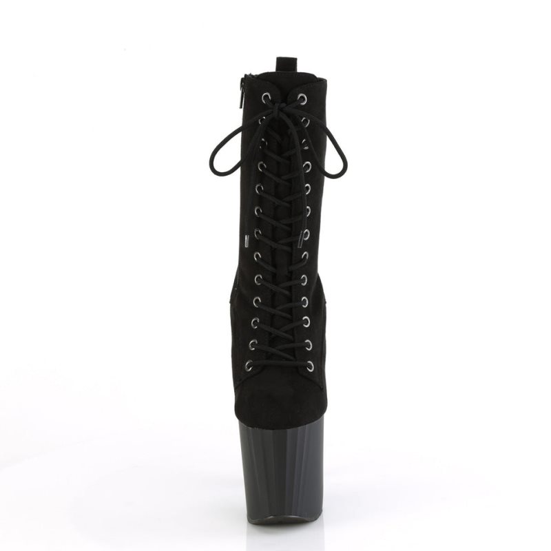Pleaser Enchant-1040 Faux Suede Laarzen Dames Zwart | URXHB-BE