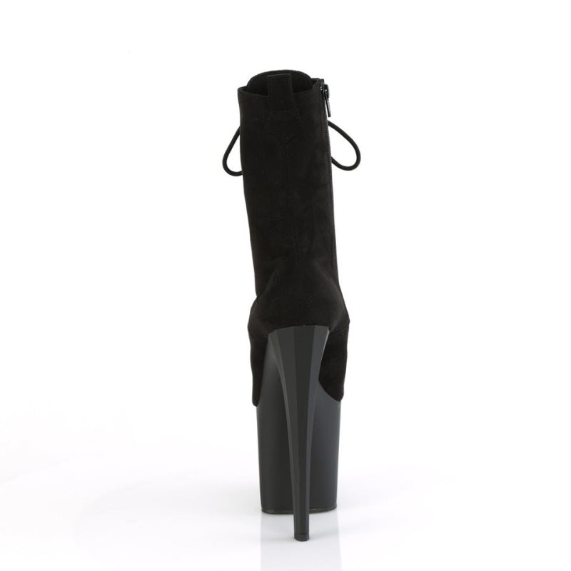 Pleaser Enchant-1040 Faux Suede Laarzen Dames Zwart | URXHB-BE
