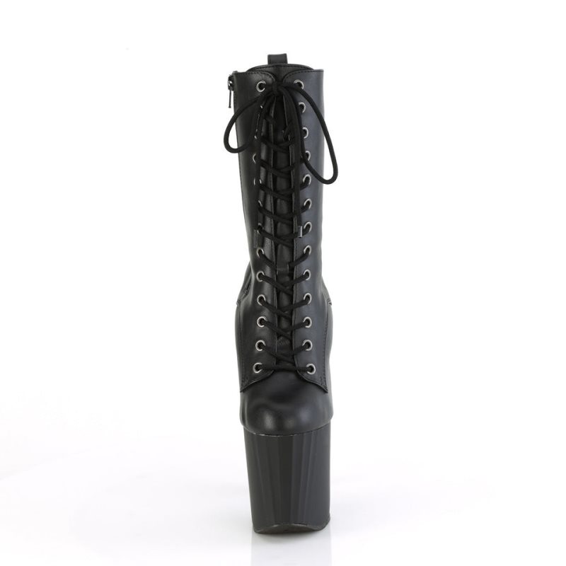 Pleaser Enchant-1040 Vegan Leather Laarzen Dames Zwart | EAXHI-BE