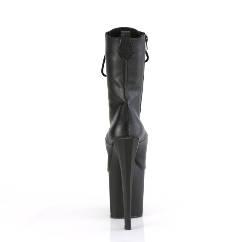 Pleaser Enchant-1040 Vegan Leather Laarzen Dames Zwart | EAXHI-BE