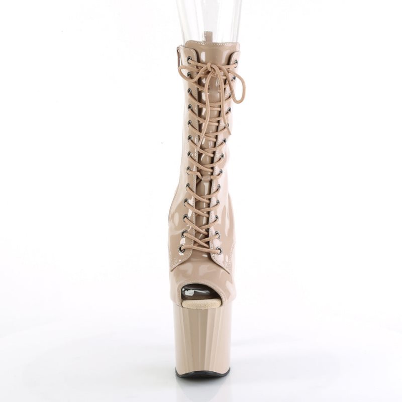 Pleaser Enchant-1041 Laarzen Dames Beige | FURPH-BE