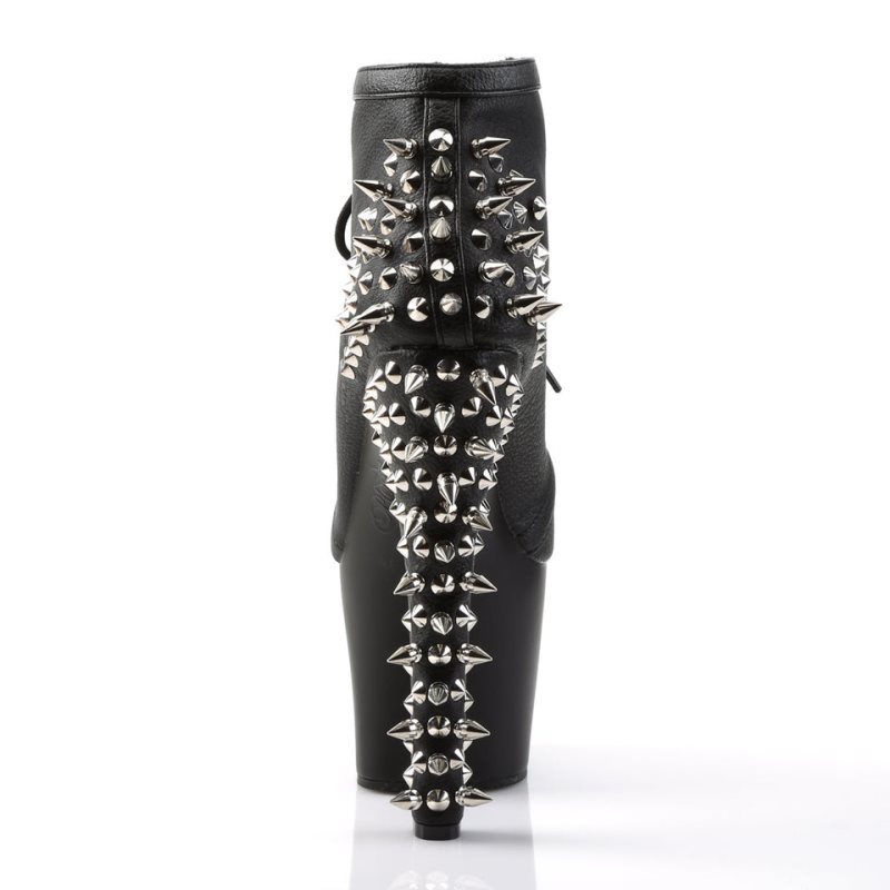 Pleaser Fearless-700-28 Vegan Leather Laarzen Dames Zwart | DZUCV-BE
