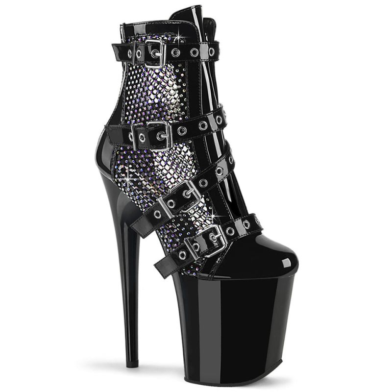 Pleaser Flamingo-1013RM Laarzen Dames Zwart | HKPDN-BE