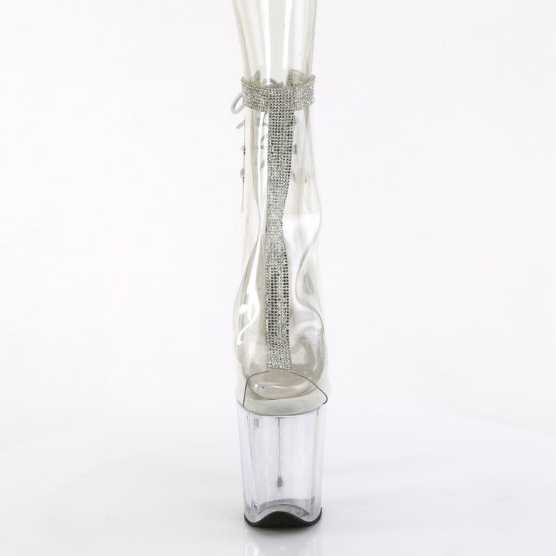 Pleaser Flamingo-1018C-2RS Laarzen Dames Clear | DNFBL-BE