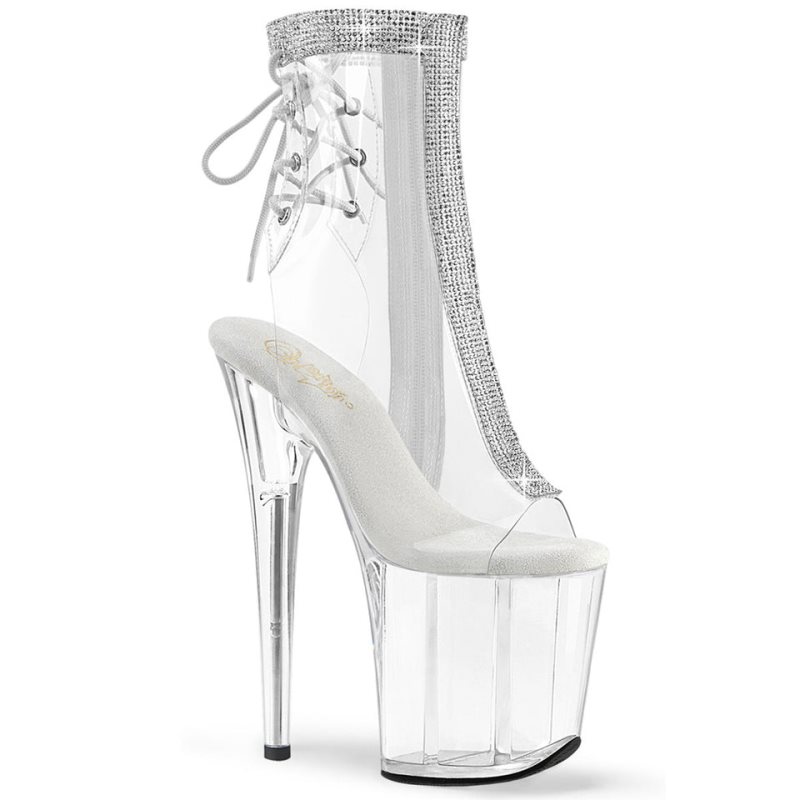 Pleaser Flamingo-1018C-2RS Laarzen Dames Clear | DNFBL-BE