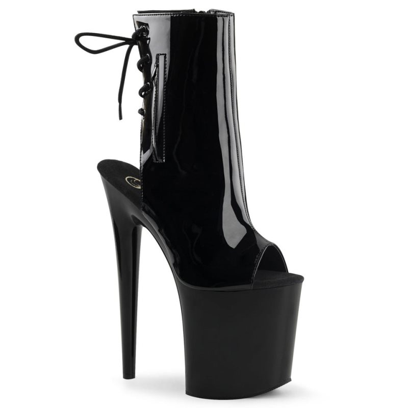 Pleaser Flamingo-1018 Laarzen Dames Zwart | YFBOU-BE