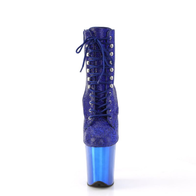 Pleaser Flamingo-1020CHRS Laarzen Dames Blauw | UDPRH-BE