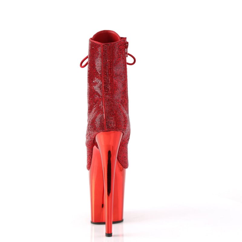 Pleaser Flamingo-1020CHRS Laarzen Dames Rood | BGNHZ-BE