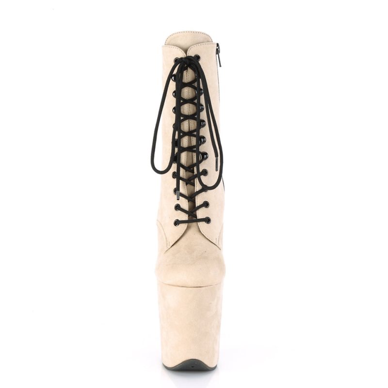 Pleaser Flamingo-1020FS Laarzen Dames Beige | LFAZT-BE
