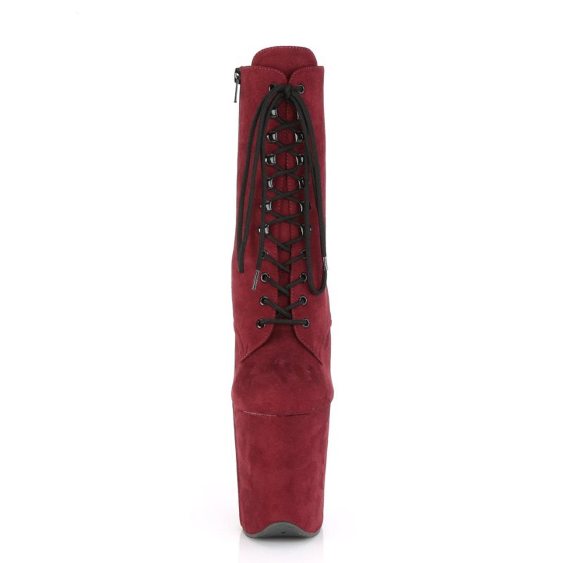 Pleaser Flamingo-1020FS Laarzen Dames Bordeaux | IUBVR-BE