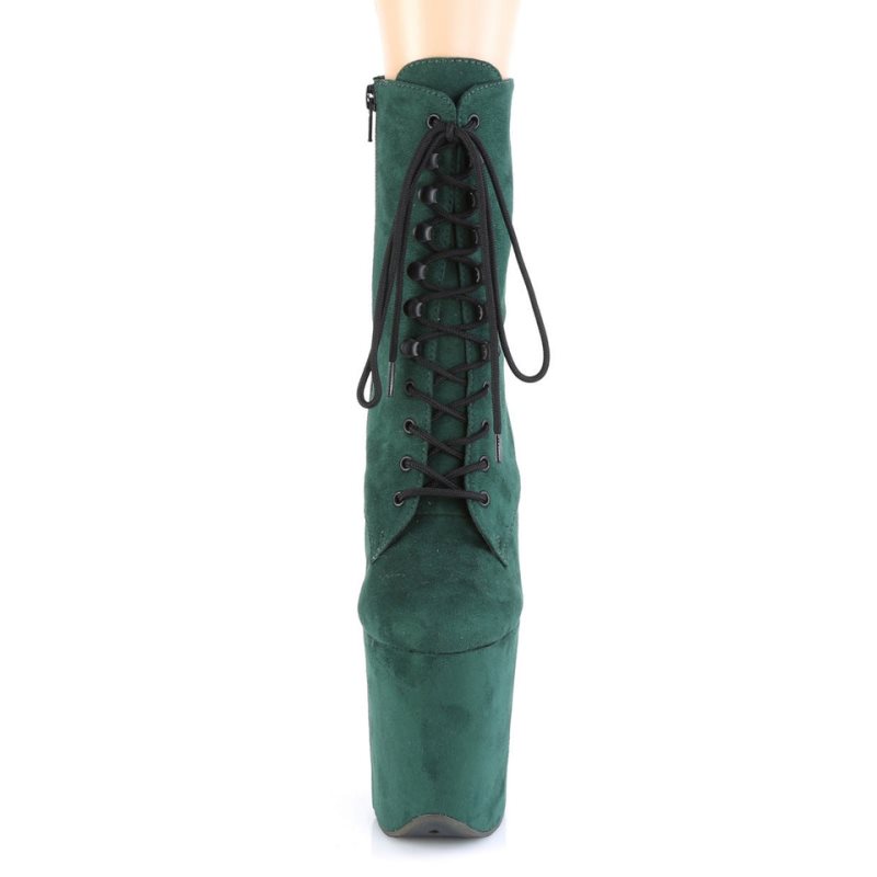 Pleaser Flamingo-1020FS Laarzen Dames Groen | HKIOF-BE