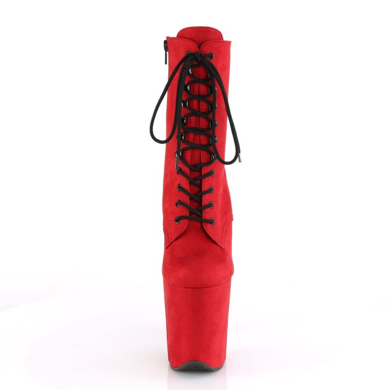 Pleaser Flamingo-1020FS Laarzen Dames Rood | YFJZL-BE