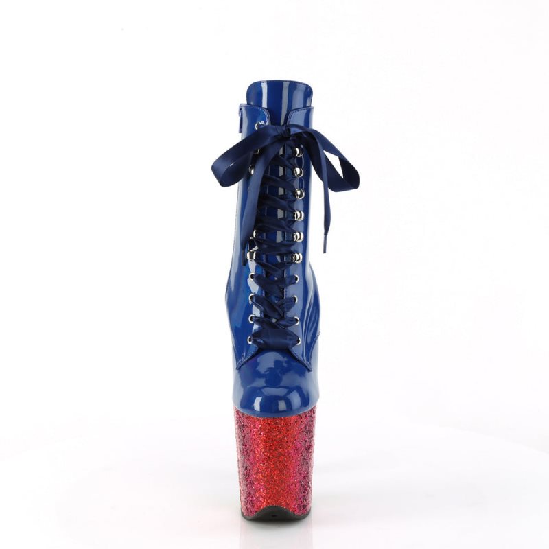 Pleaser Flamingo-1020HG Laarzen Dames Blauw Gekleurd | XIFWQ-BE