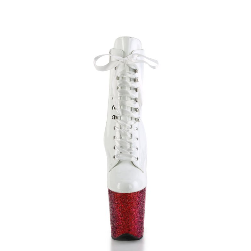 Pleaser Flamingo-1020HG Laarzen Dames Wit Gekleurd | HLMBK-BE