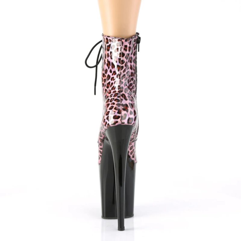 Pleaser Flamingo-1020LP Laarzen Dames Roze Zwart | GCUNP-BE