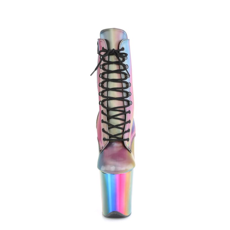 Pleaser Flamingo-1020RC-REFL Laarzen Dames Gekleurd | POZHD-BE