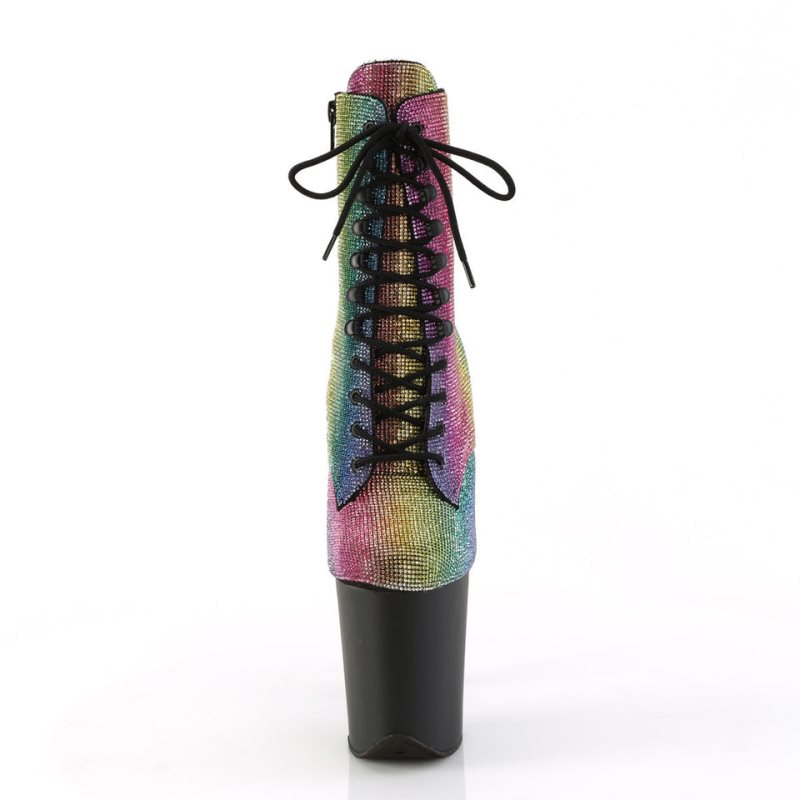 Pleaser Flamingo-1020RS Laarzen Dames Gekleurd Zwart | YKVTE-BE