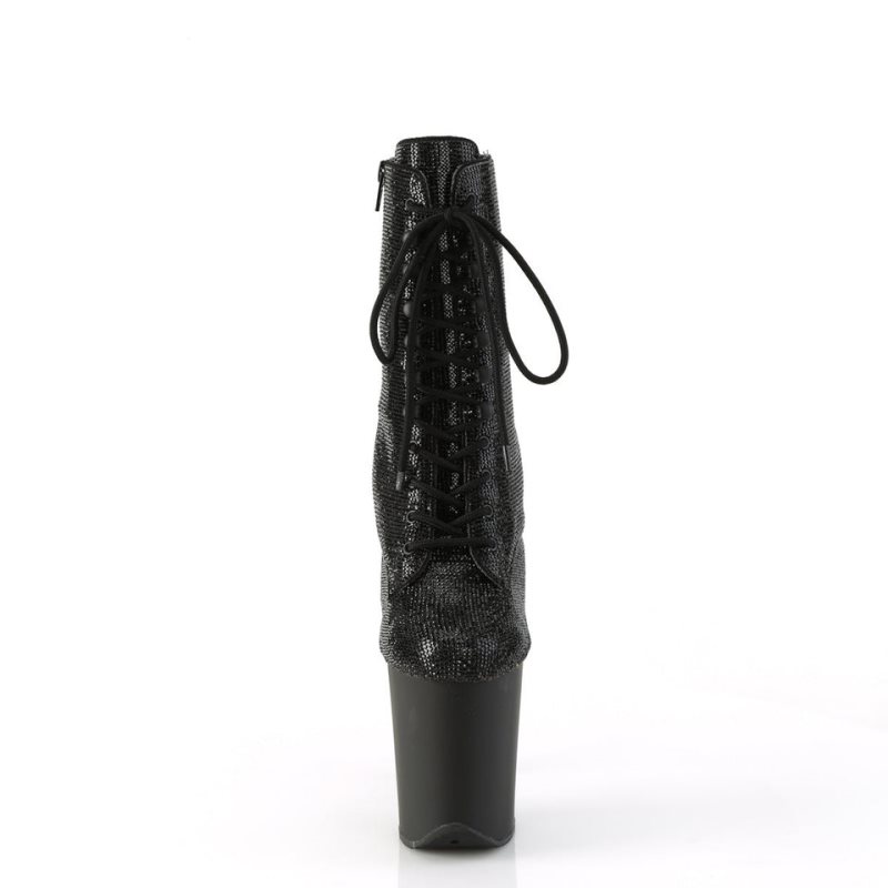Pleaser Flamingo-1020RS Laarzen Dames Zwart | BUPDY-BE