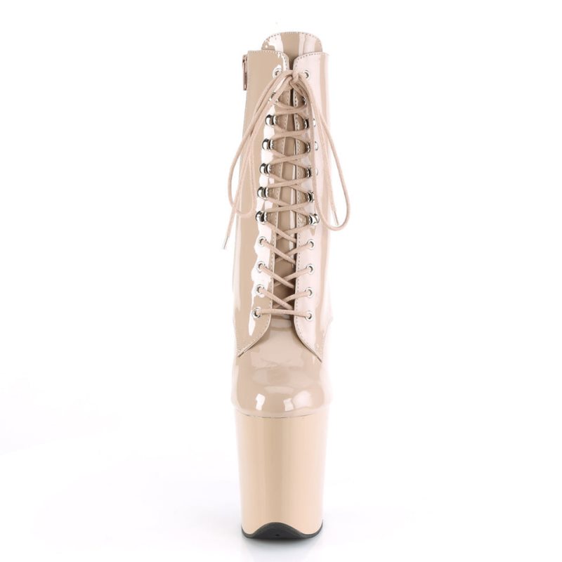 Pleaser Flamingo-1020 Laarzen Dames Beige | EMNDK-BE